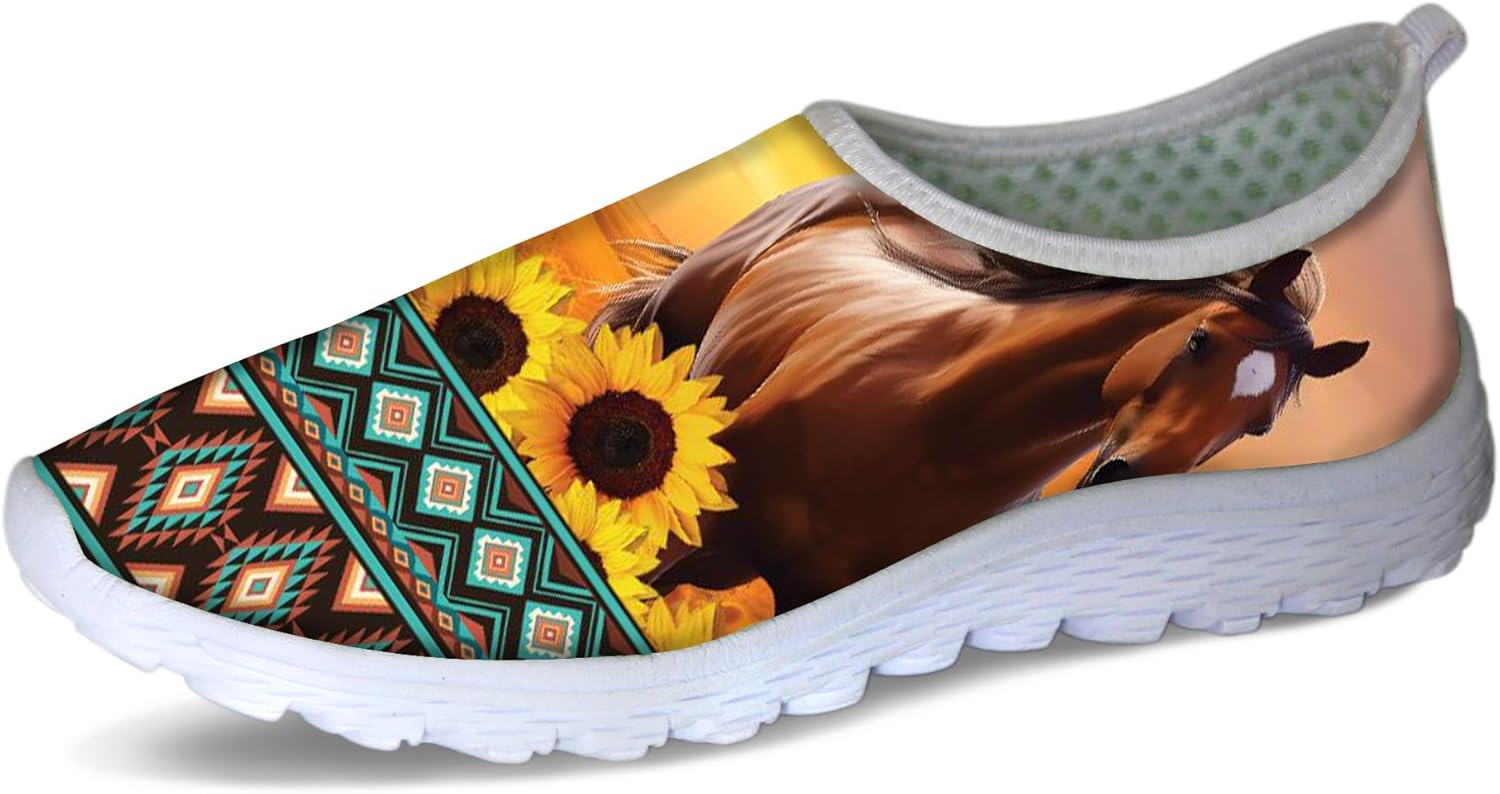 Кроссовки женские Forchrinse с принтом «корова», обувь без шнурков, милые повседневные кроссовки для ходьбы и бега, легкие, Native Horse Sunflower
Кроссовки женские Forchrinse с принтом «корова», обувь без шнурков, милые повседневные кроссовки для ходьбы и бега, легкие, Native Horse Sunflower