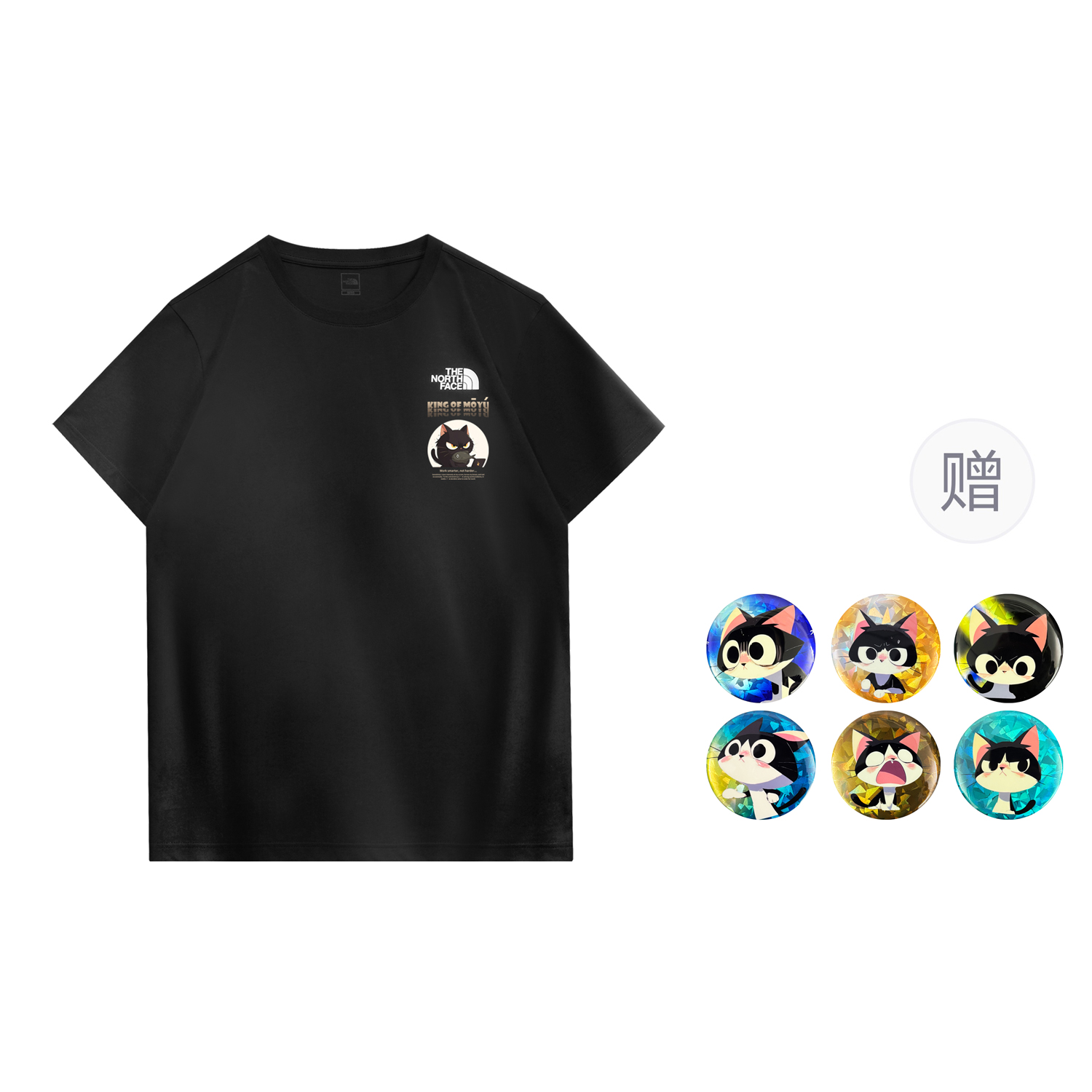 Футболка унисекс черная с подарочным значком THE NORTH FACE, черный (с бейджем)
Футболка унисекс черная с подарочным значком THE NORTH FACE, черный (с бейджем)