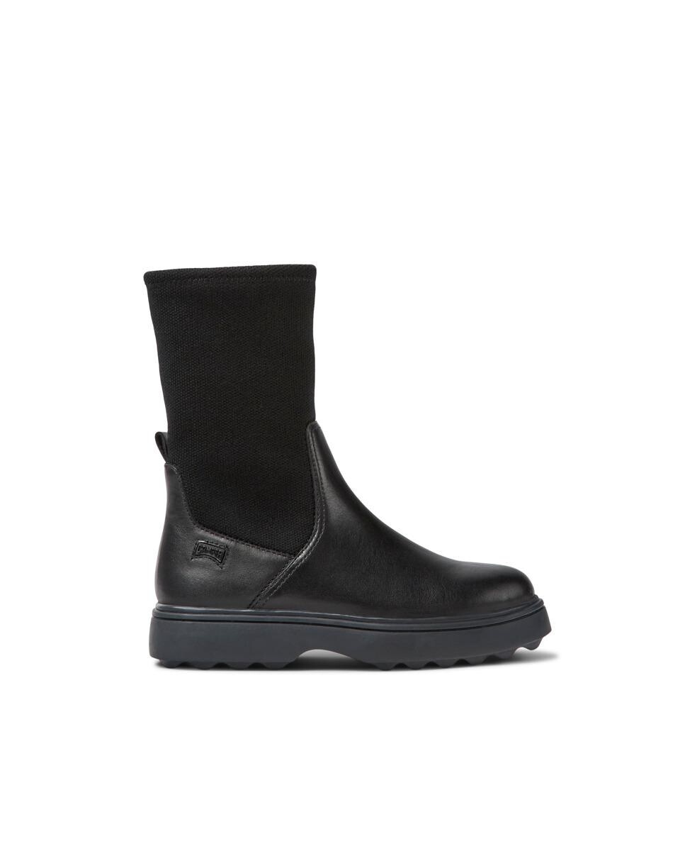 Кожаные сапоги для девочки с черным носком Camper, черный
Кожаные сапоги для девочки с черным носком Camper, черный