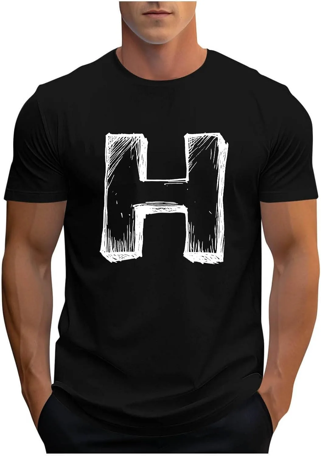 Футболка с буквой H для мужчин, короткий рукав, хлопок
Футболка с буквой H для мужчин, короткий рукав, хлопок