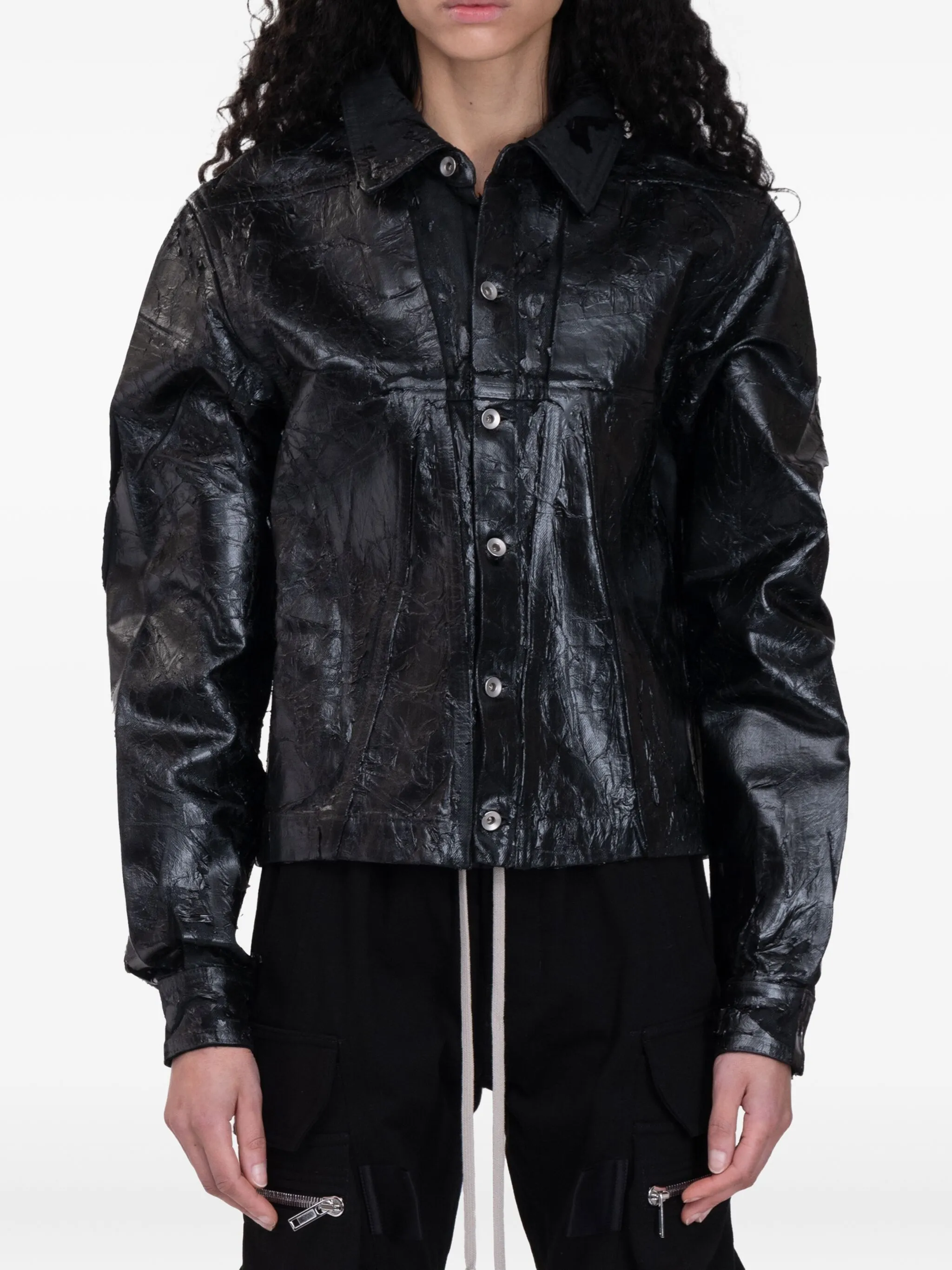 Куртка с жатым эффектом Rick Owens Drkshdw, черный
Куртка с жатым эффектом Rick Owens Drkshdw, черный