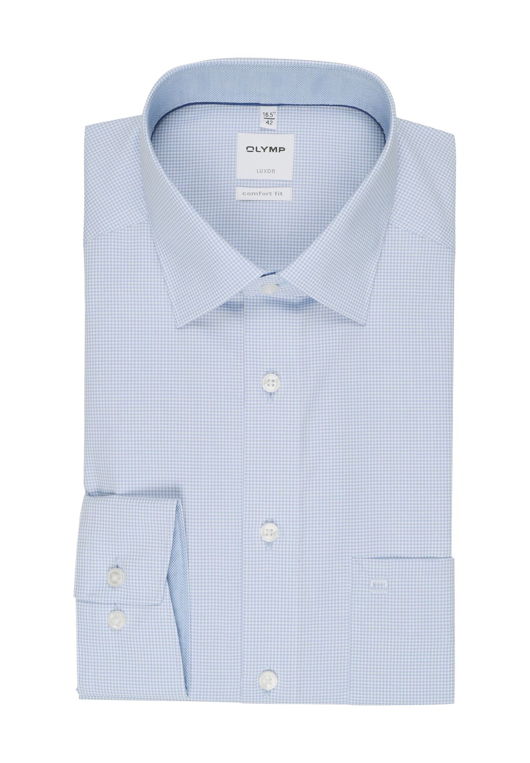 Рубашка деловая, комфортного кроя, в клетку, без складок, мужская OLYMP, цвет Bleu
Рубашка деловая, комфортного кроя, в клетку, без складок, мужская OLYMP, цвет Bleu