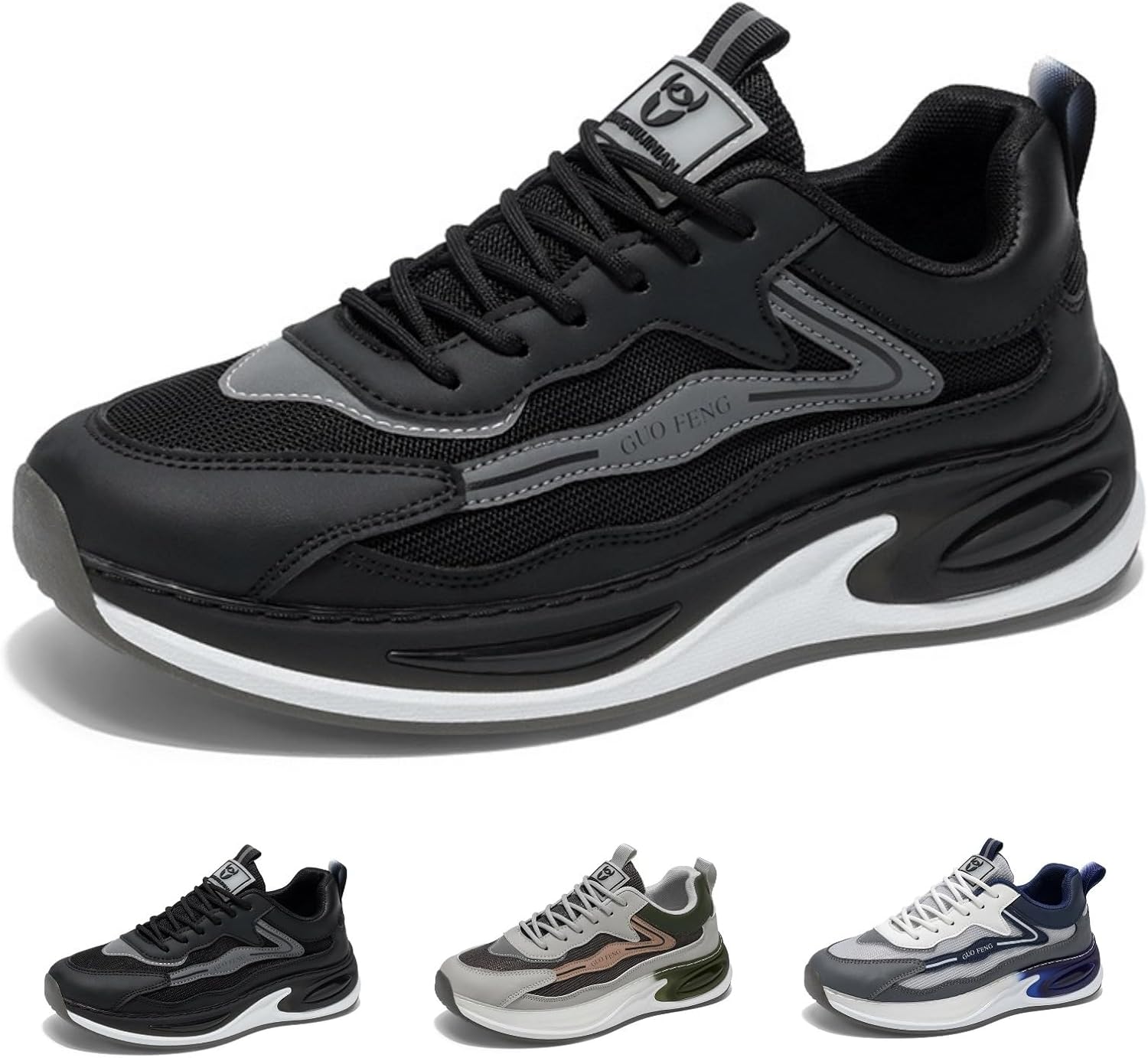 Мужские кроссовки MACEFIL, повседневные, с массивной амортизацией, энергопоглощающие, противоскользящие, стильные спортивные кроссовки для ежедневной носки, черный
Мужские кроссовки MACEFIL, повседневные, с массивной амортизацией, энергопоглощающие, противоскользящие, стильные спортивные кроссовки для ежедневной носки, черный