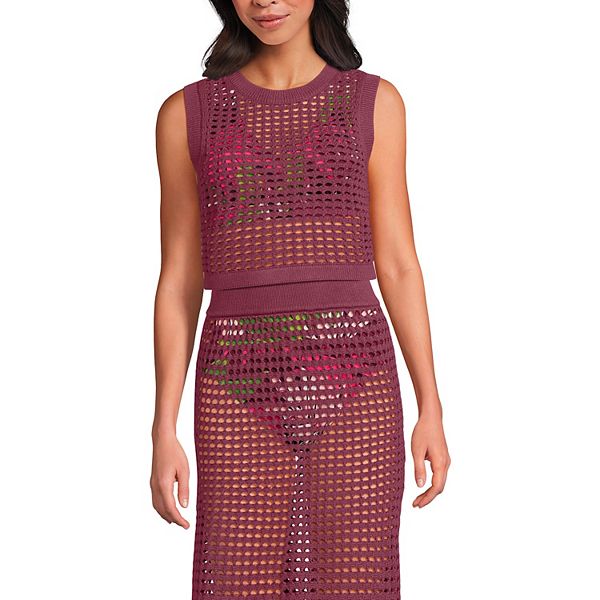 Женский топ без рукавов с открытой вязкой Lands' End, Burgundy Spritz
Женский топ без рукавов с открытой вязкой Lands' End, Burgundy Spritz