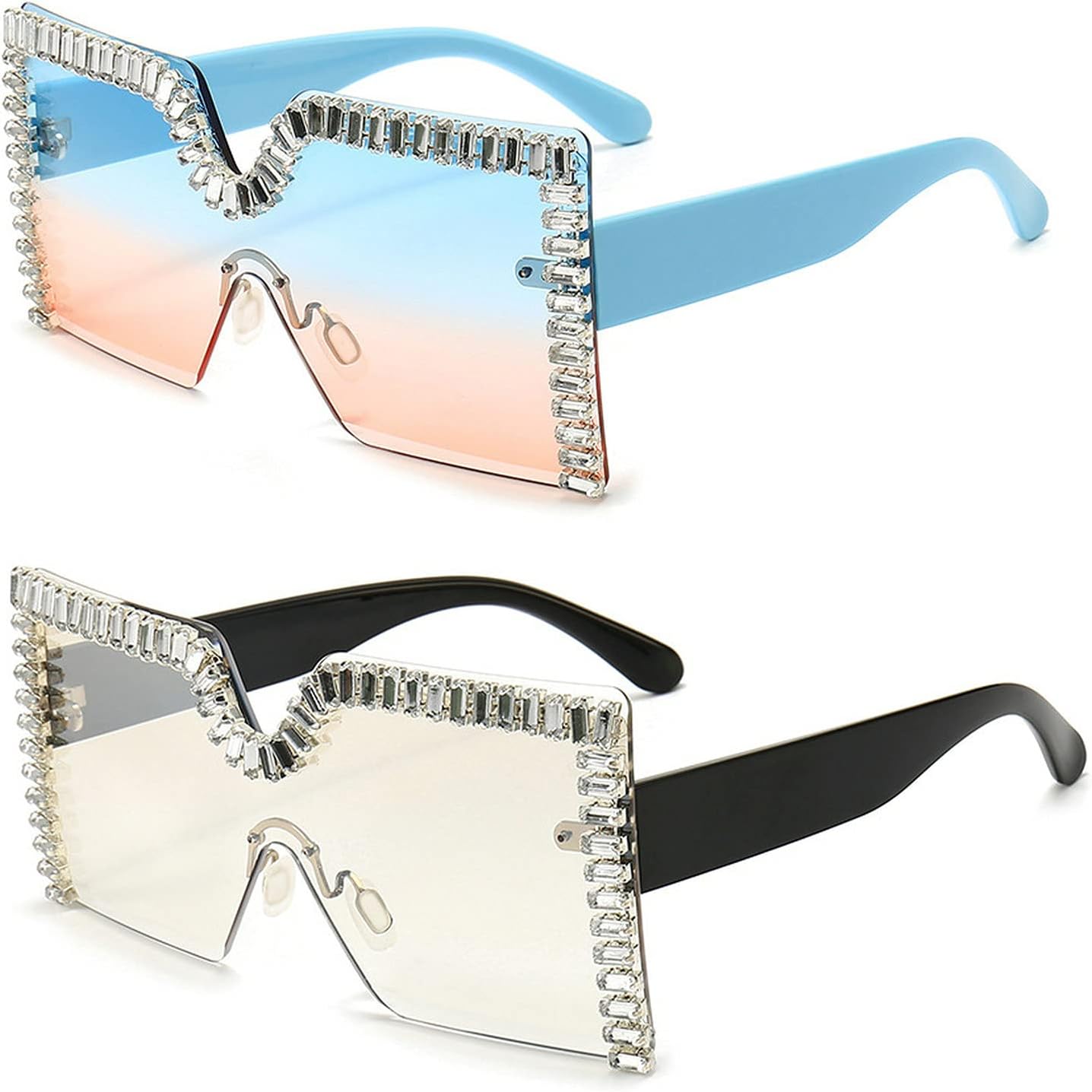 Новые роскошные солнцезащитные очки 2021 года с блестящими стразами для женщин, ретро-квадратные солнцезащитные очки с кристаллами, элегантные очки для вечеринок mincl, 2pcs-blue Pink&silver
Новые роскошные солнцезащитные очки 2021 года с блестящими стразами для женщин, ретро-квадратные солнцезащитные очки с кристаллами, элегантные очки для вечеринок mincl, 2pcs-blue Pink&silver