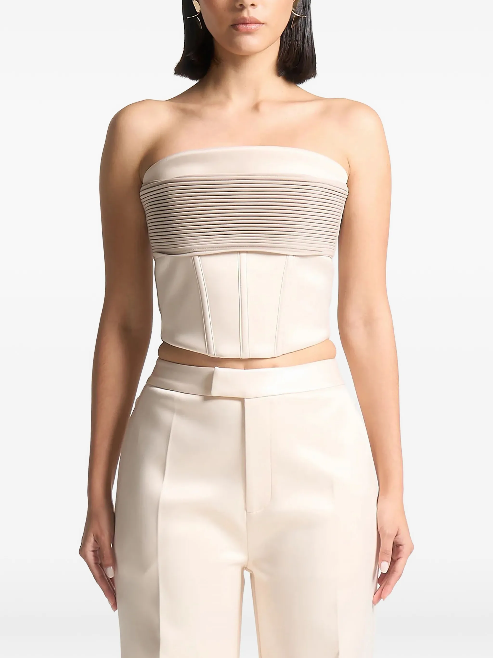 Атласный топ-бандо Cora Manière De Voir, бежевый
Атласный топ-бандо Cora Manière De Voir, бежевый