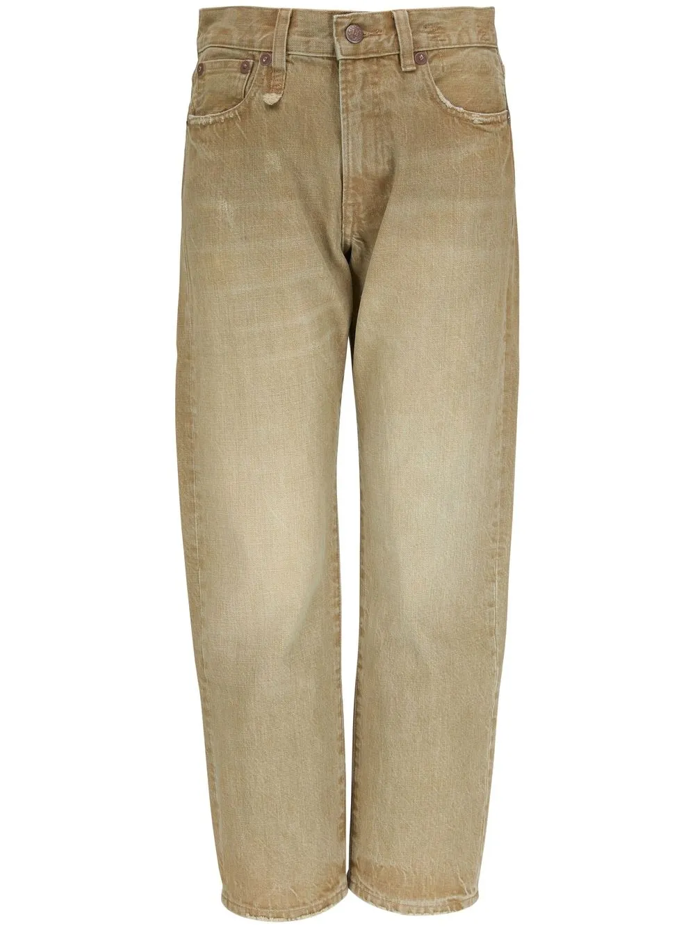 Джинсы прямого кроя с эффектом потертости R13, зеленый
Джинсы прямого кроя с эффектом потертости R13, зеленый