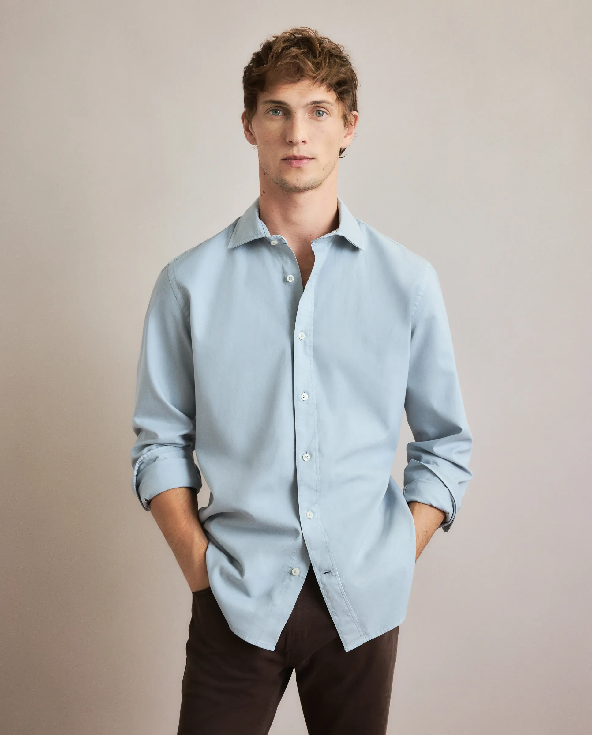 Спортивная рубашка для мужчин с длинным рукавом Emidio Tucci, светло-голубой
Спортивная рубашка для мужчин с длинным рукавом Emidio Tucci, светло-голубой