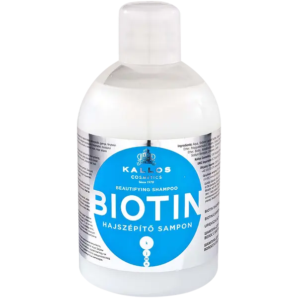 Шампунь для красоты волос, 1000 мл Kallos Biotin
Шампунь для красоты волос, 1000 мл Kallos Biotin
