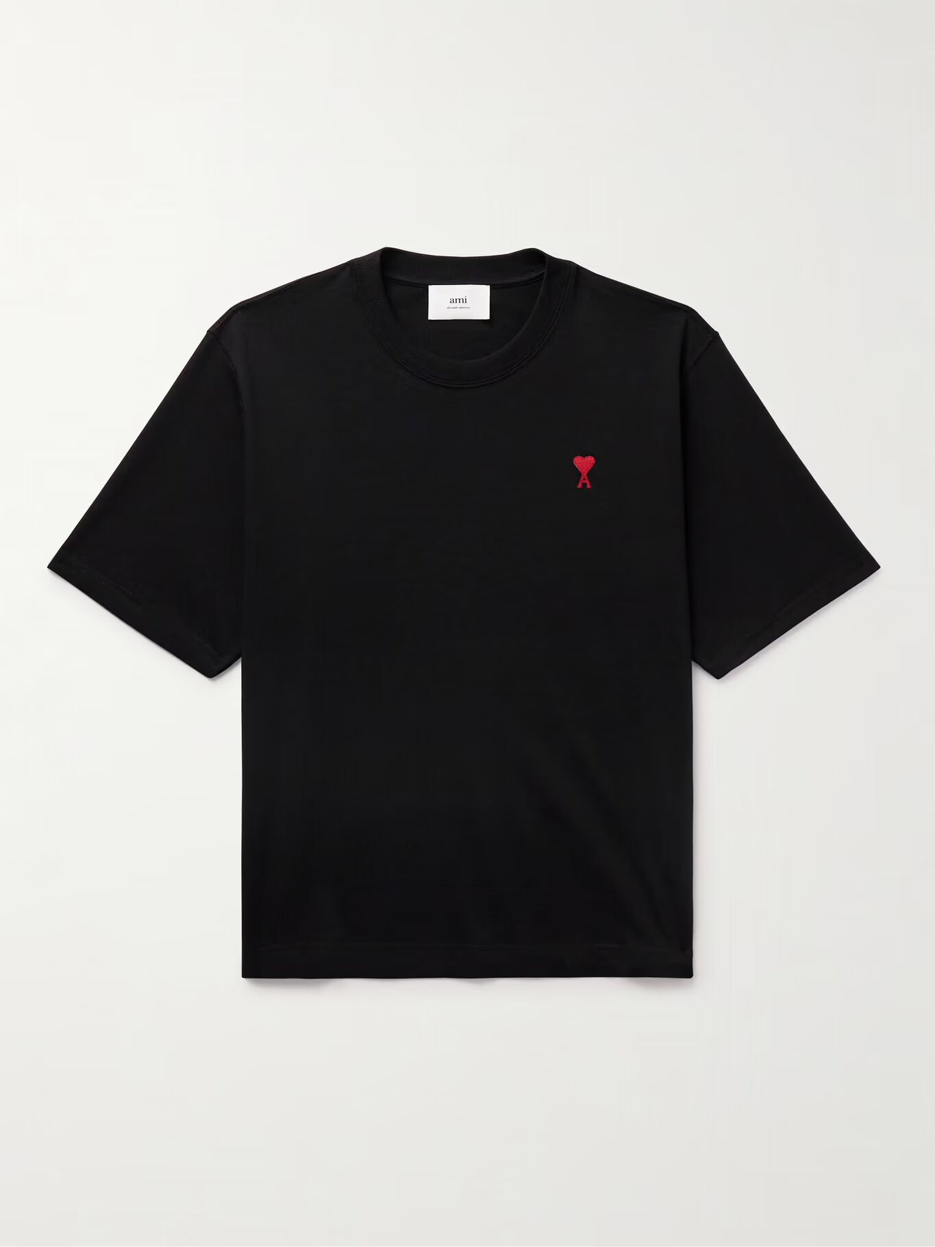 Футболка из органического хлопкового джерси с вышитым логотипом AMI PARIS, черный
Футболка из органического хлопкового джерси с вышитым логотипом AMI PARIS, черный