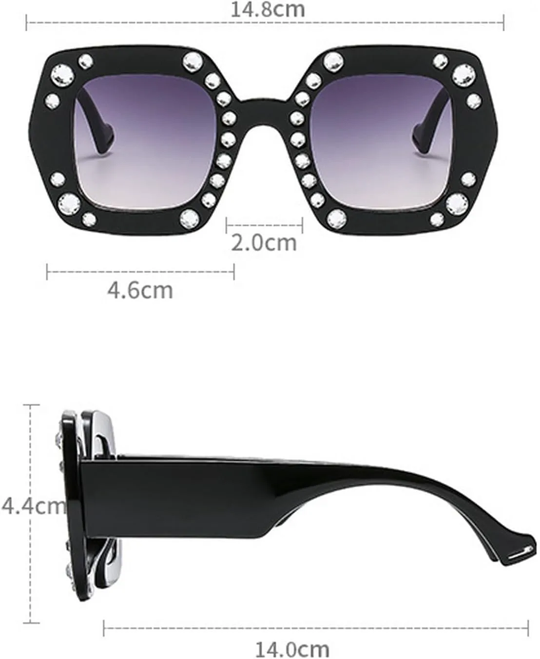 Солнцезащитные очки COTIA Square Diamond для женщин и мужчин, увеличенного размера, с градиентным многоугольным кристальным декором, элегантным оформлением, Pink
Солнцезащитные очки COTIA Square Diamond для женщин и мужчин, увеличенного размера, с градиентным многоугольным кристальным декором, элегантным оформлением, Pink