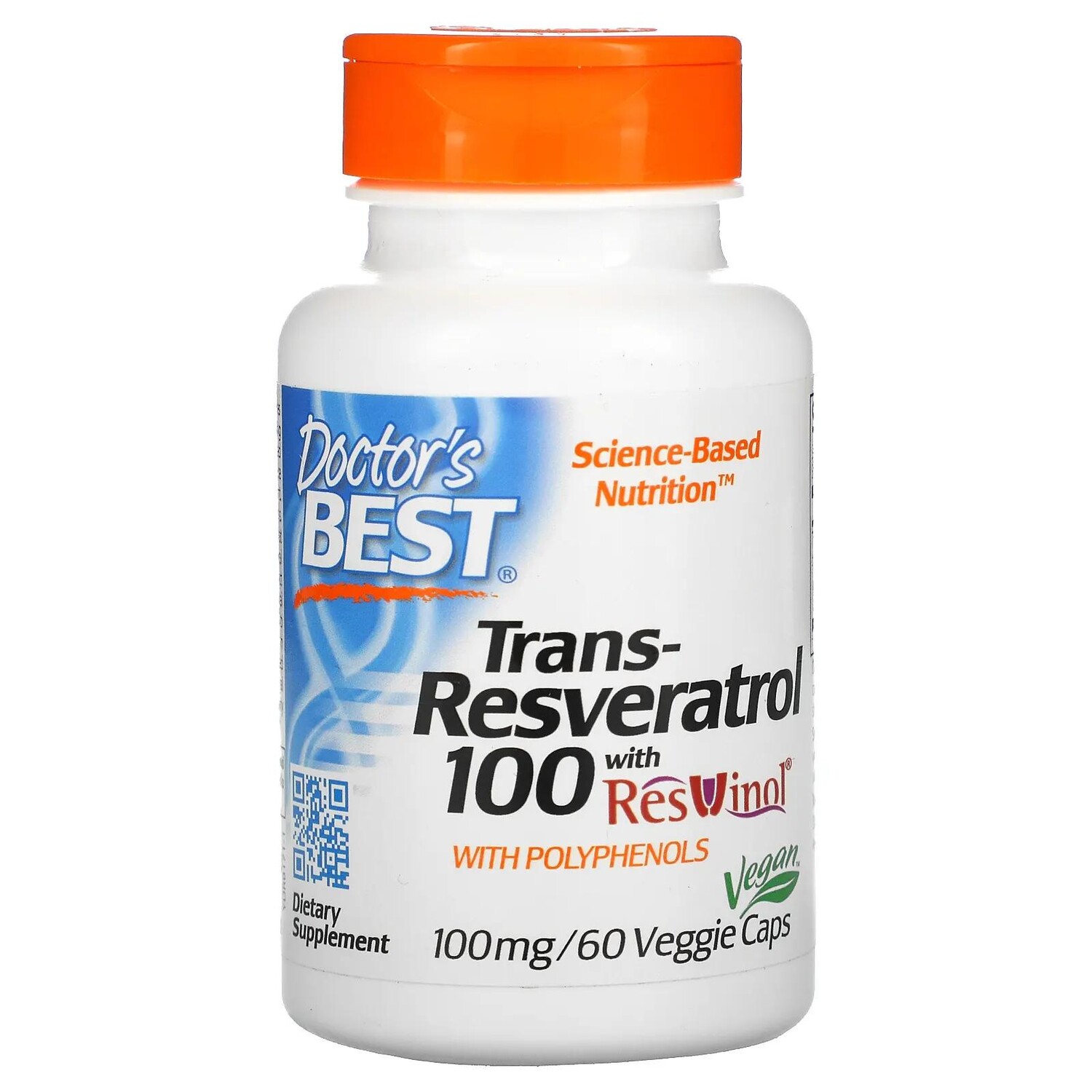 Doctor's Best Trans-Resveratrol with Resvinol 100 mg 60 Veggie Caps 
Doctor's Best Trans-Resveratrol with Resvinol 100 mg 60 Veggie Caps