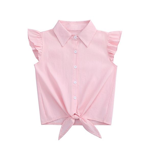 Детская блузка с рюшами на рукавах и завязкой спереди Clearflower, Pink
Детская блузка с рюшами на рукавах и завязкой спереди Clearflower, Pink