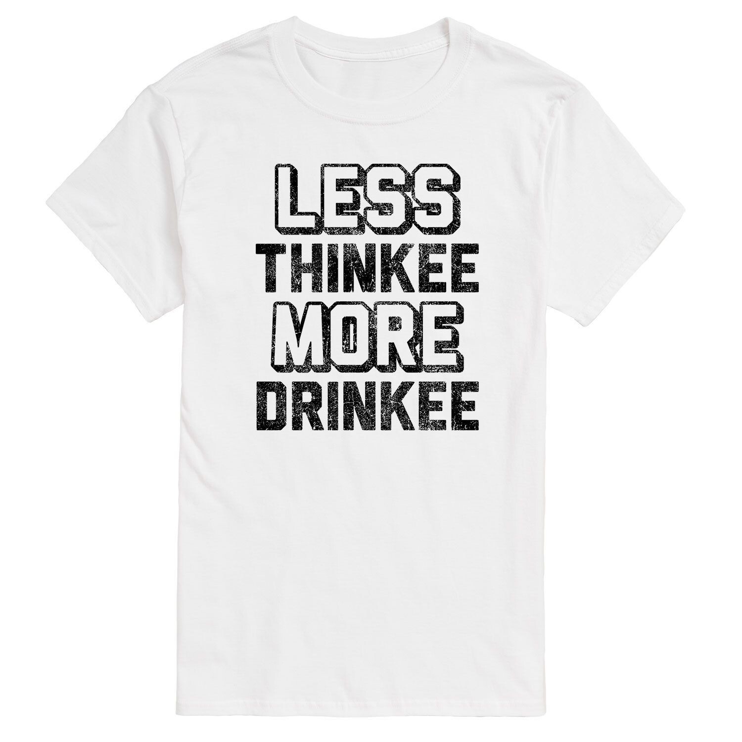 Мужская футболка с рисунком Big & Tall Less Thinkee More Drinkee License, белый
Мужская футболка с рисунком Big & Tall Less Thinkee More Drinkee License, белый