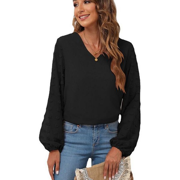 Женская блузка с длинным рукавом и v-образным вырезом Yesfashion, Black
Женская блузка с длинным рукавом и v-образным вырезом Yesfashion, Black