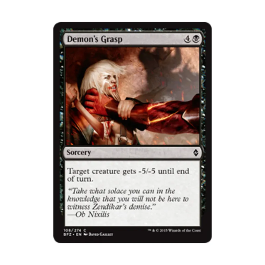 CCG Хватка Демона (С), MTG - Battle for Zendikar
CCG Хватка Демона (С), MTG - Battle for Zendikar
