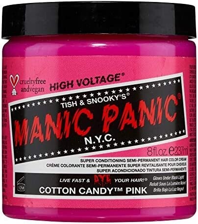 Полуперманентный тонер-краска, розовая вата, 118 мл Manic Panic
Полуперманентный тонер-краска, розовая вата, 118 мл Manic Panic