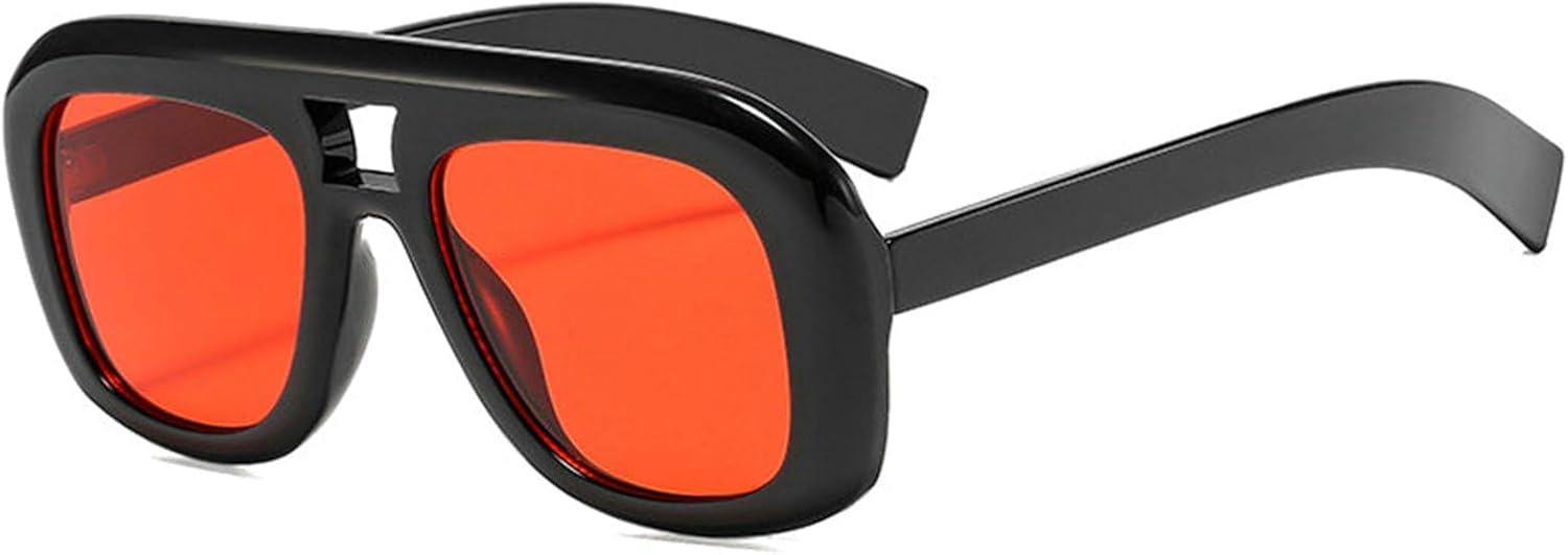 COTIA Квадратные модные солнцезащитные очки с двойной дужкой для женщин и мужчин, классические очки-пилот с двойной перемычкой, модные солнцезащитные очки для активного отдыха, Black Red
COTIA Квадратные модные солнцезащитные очки с двойной дужкой для женщин и мужчин, классические очки-пилот с двойной перемычкой, модные солнцезащитные очки для активного отдыха, Black Red