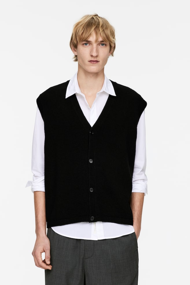 Жилет из шерсти и хлопка Arket, черный
Жилет из шерсти и хлопка Arket, черный