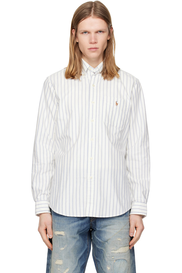 Polo Ralph Lauren Белая классическая спортивная рубашка оксфорд с длинным рукавом
Polo Ralph Lauren Белая классическая спортивная рубашка оксфорд с длинным рукавом