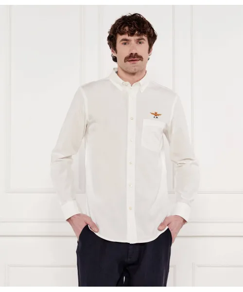 Рубашка Regular fit Aeronautica Militare, белый 
Рубашка Regular fit Aeronautica Militare, белый