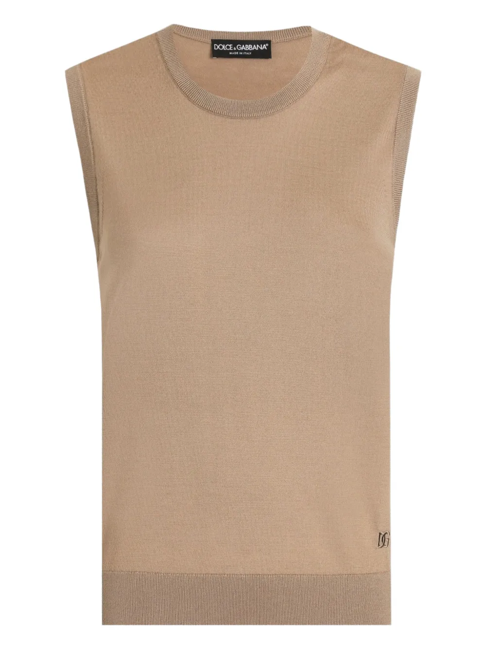 Кашемировый топ DOLCE & GABBANA, нейтральный 
Кашемировый топ DOLCE & GABBANA, нейтральный