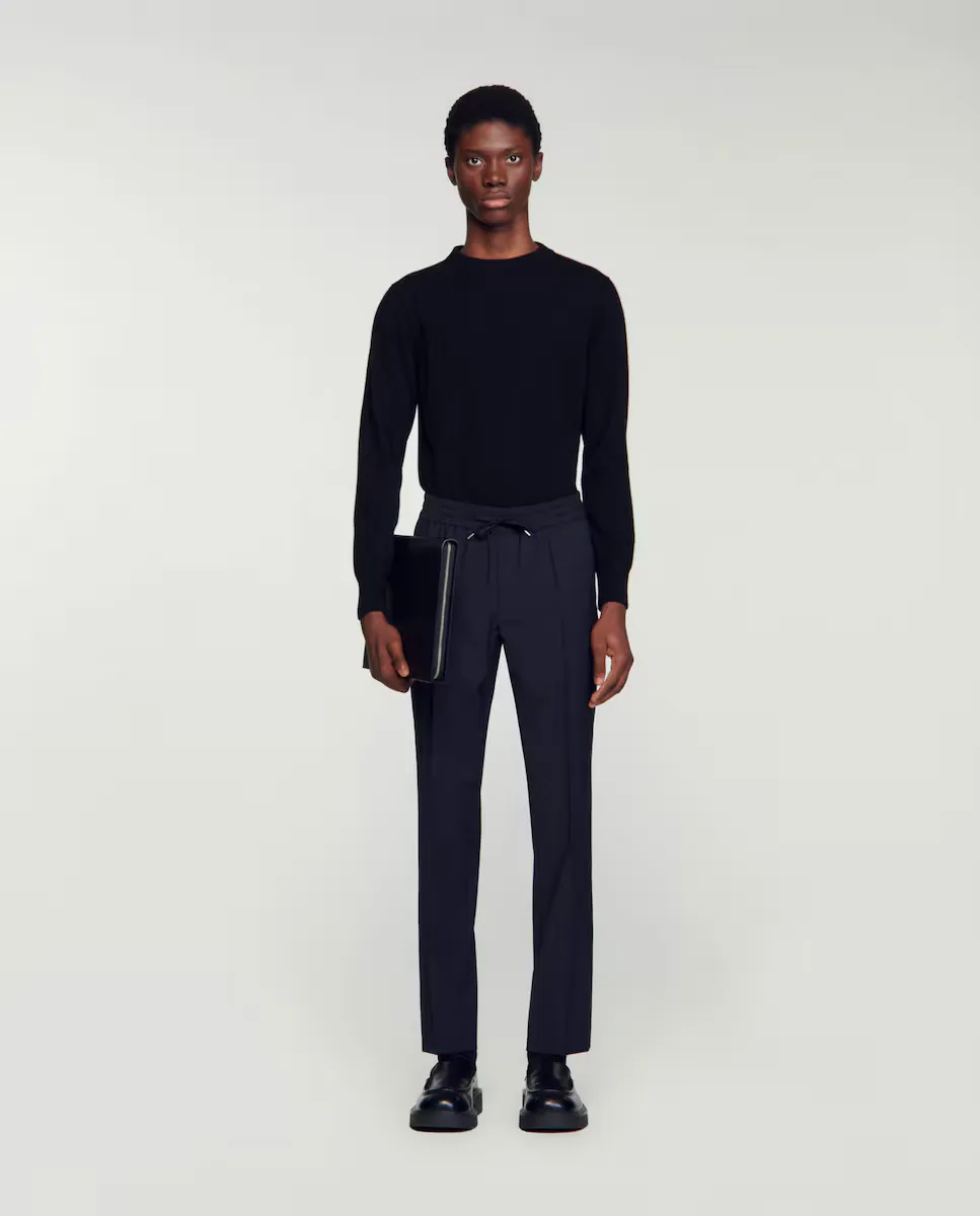 Прямые мужские брюки стрейч Sandro, темно-синий
Прямые мужские брюки стрейч Sandro, темно-синий