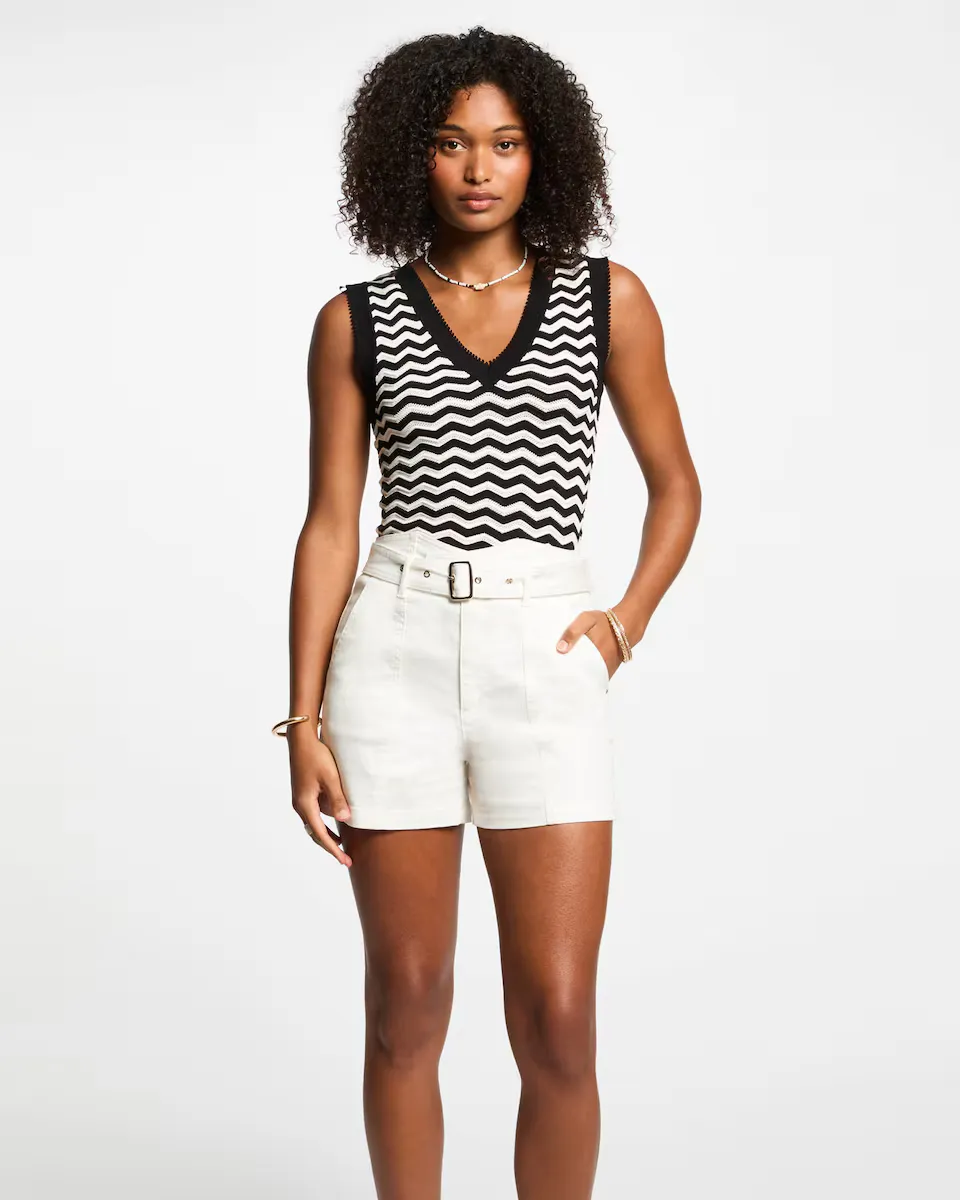 Женский топ без рукавов в полоску Morgan, черный
Женский топ без рукавов в полоску Morgan, черный