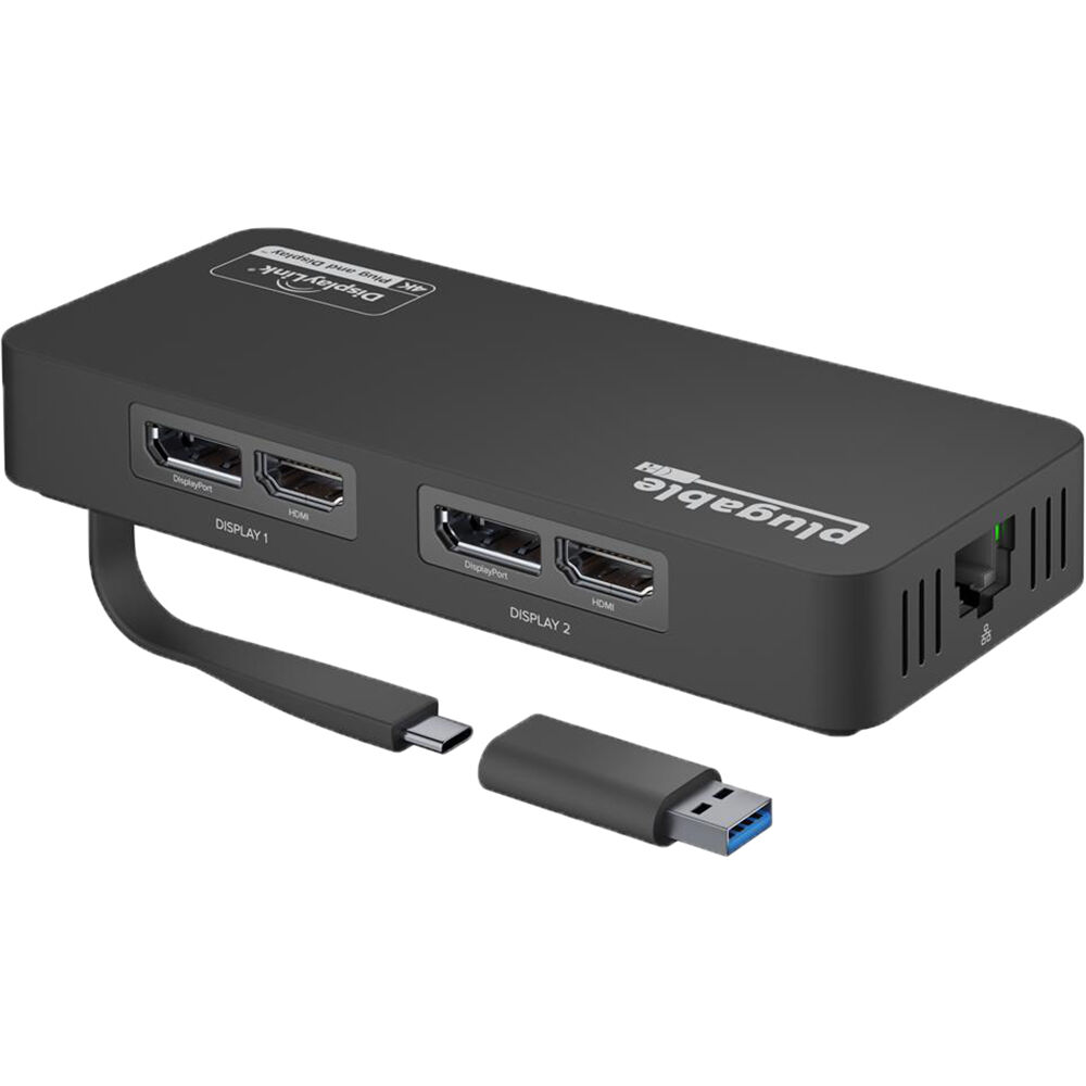 Plugable USB-C & USB-A to Dual HDMI/DisplayPort USBC-6950UE
Plugable USB-C & USB-A to Dual HDMI/DisplayPort USBC-6950UE