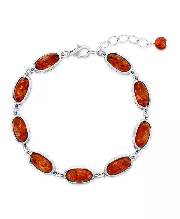 Браслет из стерлингового серебра с овальным янтарем Caribbean Treasures, amber
Браслет из стерлингового серебра с овальным янтарем Caribbean Treasures, amber