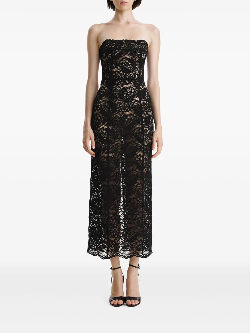 Кружевное платье миди со шнуровкой 2310 STUDIO, черный
Кружевное платье миди со шнуровкой 2310 STUDIO, черный