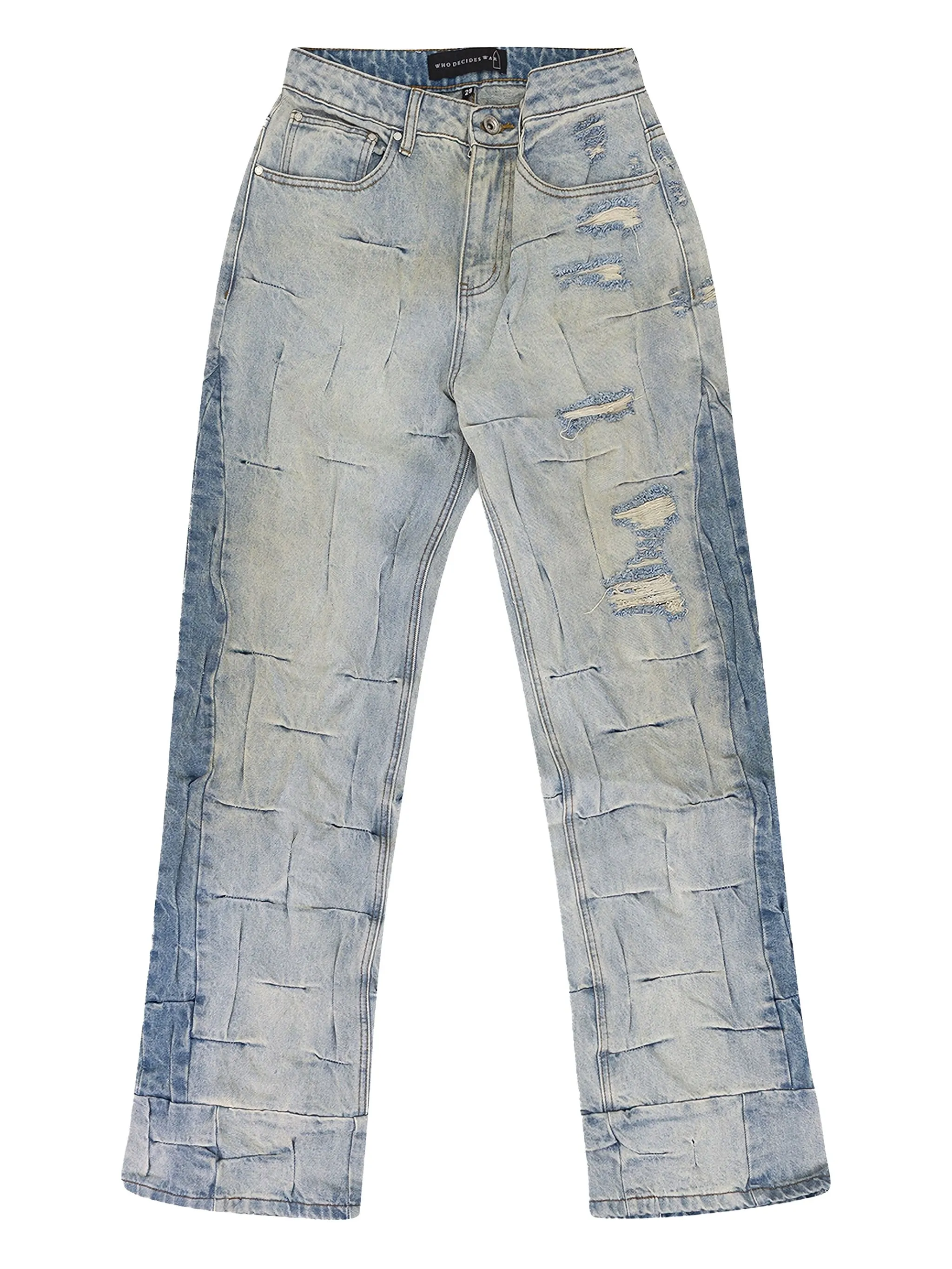 Прямые джинсы со сборками Who Decides War, синий
Прямые джинсы со сборками Who Decides War, синий