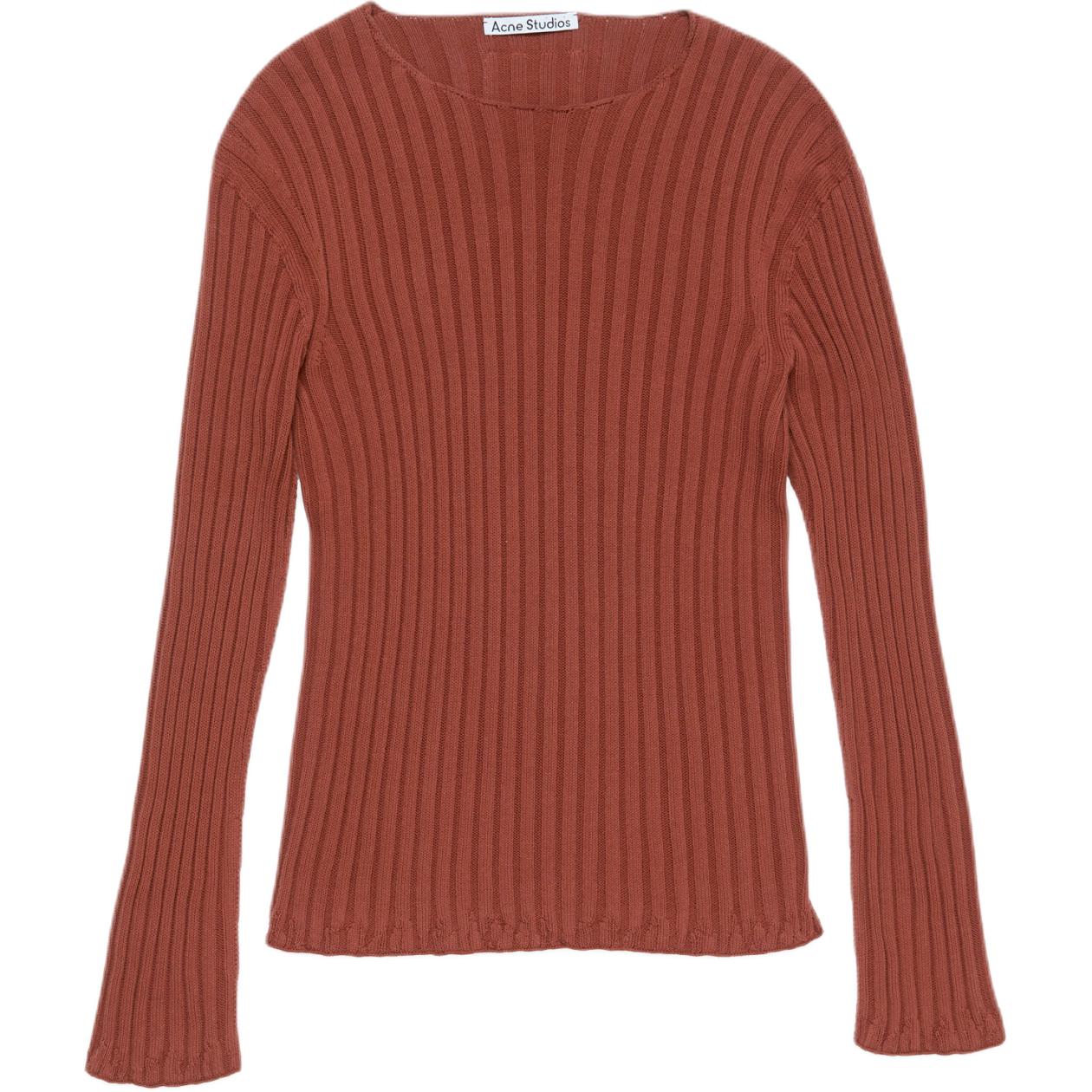 Рельефный хлопковый свитер Acne Studios, красный
Рельефный хлопковый свитер Acne Studios, красный