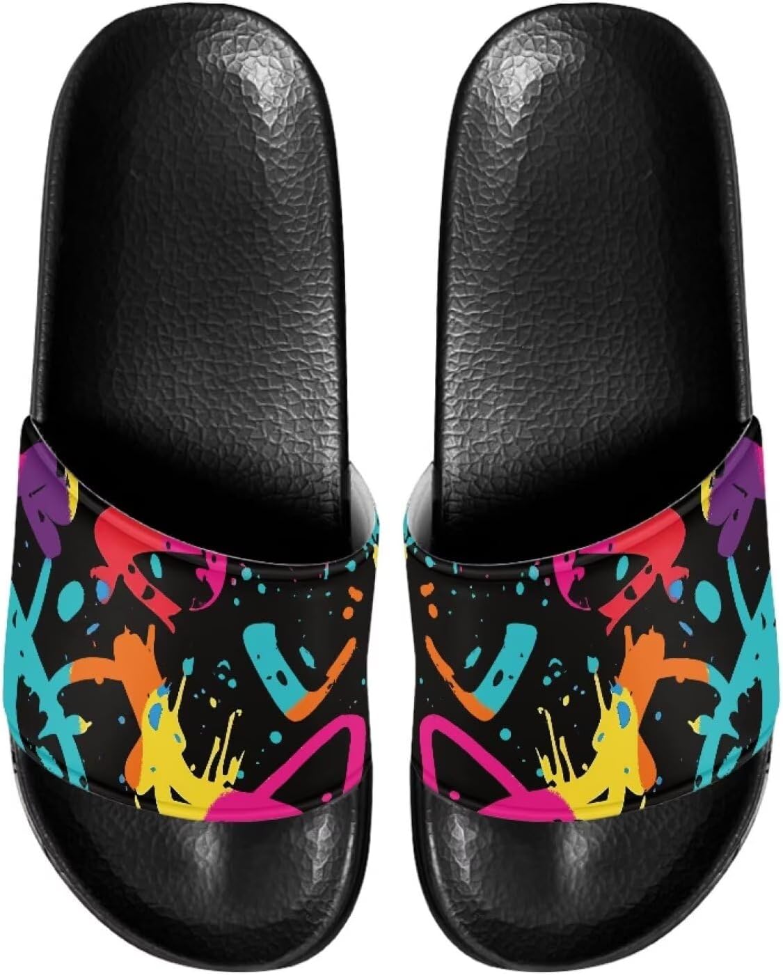 Противоскользящие сланцы для женщин и мужчин, открытые босоножки для дома, удобные плоские шлепанцы для ванной и пляжа Annejudy, Colorful Splash
Противоскользящие сланцы для женщин и мужчин, открытые босоножки для дома, удобные плоские шлепанцы для ванной и пляжа Annejudy, Colorful Splash
