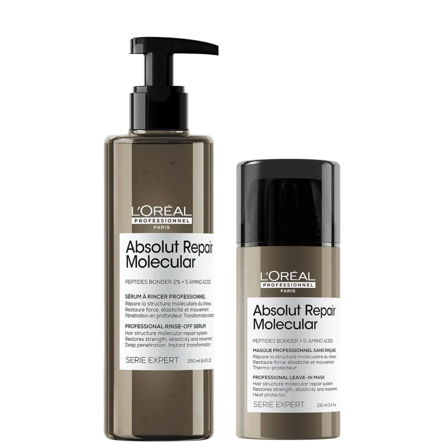 Serie Expert Absolut Repair Molecular Смываемая сыворотка и маска-дуэт для поврежденных волос L'Oréal Professionnel
Serie Expert Absolut Repair Molecular Смываемая сыворотка и маска-дуэт для поврежденных волос L'Oréal Professionnel