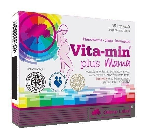 Olimp Vita-Min Plus Mama витамины для мам и беременных, 30 шт.
Olimp Vita-Min Plus Mama витамины для мам и беременных, 30 шт.