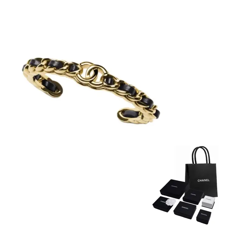 CHANEL Браслет Metal, Lambskin Bangles Women's Black/Gold
CHANEL Браслет Metal, Lambskin Bangles Women's Black/Gold