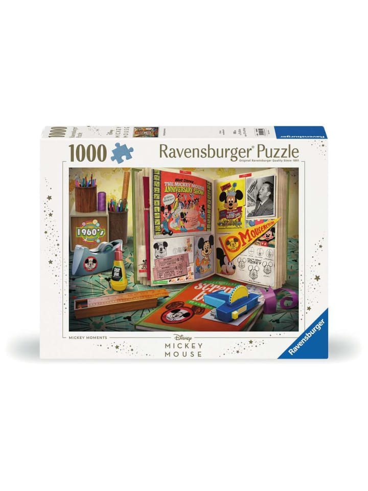 Пазл Ravensburger, 1000 деталей, 1960 год, «Моменты Микки Мауса» в красочном исполнении
Пазл Ravensburger, 1000 деталей, 1960 год, «Моменты Микки Мауса» в красочном исполнении