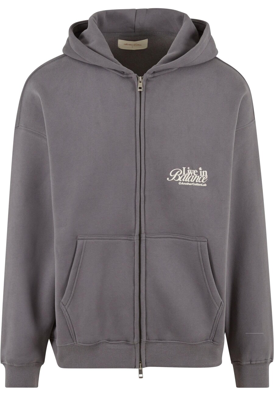 Толстовка с капюшоном на молнии Another Cotton Lab, серый 
Толстовка с капюшоном на молнии Another Cotton Lab, серый