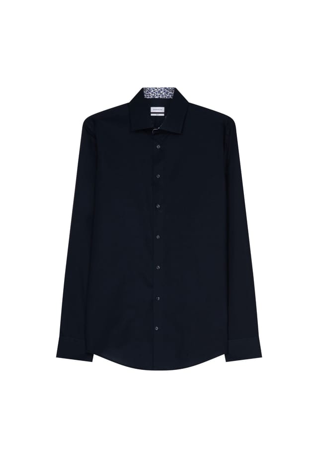 Деловая рубашка узкая Seidensticker, синий 
Деловая рубашка узкая Seidensticker, синий