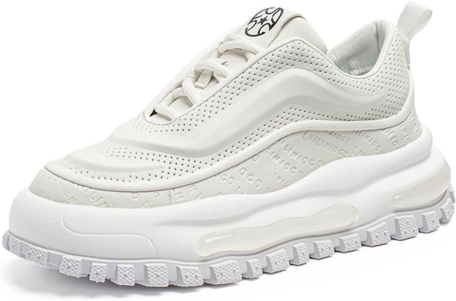 Мужские модные дышащие кроссовки на платформе с шнуровкой, повседневные винтажные спортивные обувь с нескользящей подошвой для бега, ходьбы и повседневного ношения Netehadi, белый
Мужские модные дышащие кроссовки на платформе с шнуровкой, повседневные винтажные спортивные обувь с нескользящей подошвой для бега, ходьбы и повседневного ношения Netehadi, белый