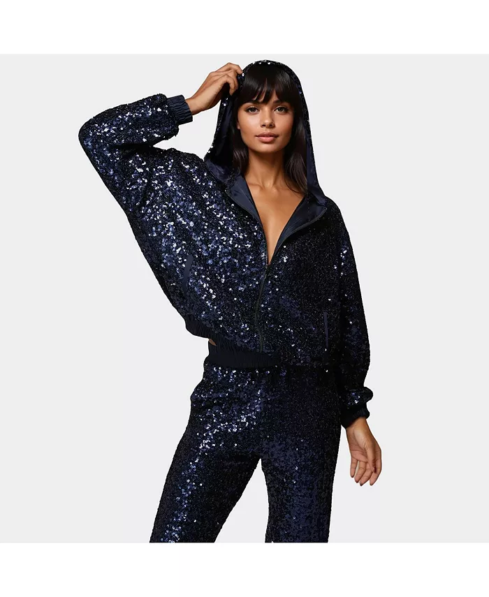 Женская куртка с капюшоном Bebe X Ciara с пайетками, синий
Женская куртка с капюшоном Bebe X Ciara с пайетками, синий