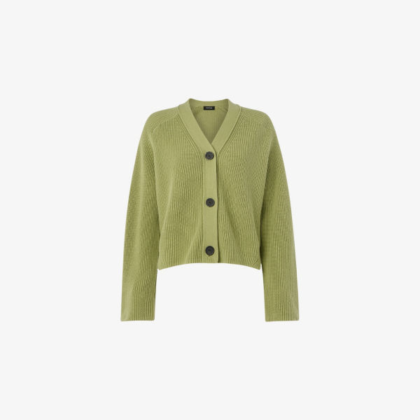 Кардиган Whistles Nala с V-образным вырезом и рубчиком, зеленый
Кардиган Whistles Nala с V-образным вырезом и рубчиком, зеленый