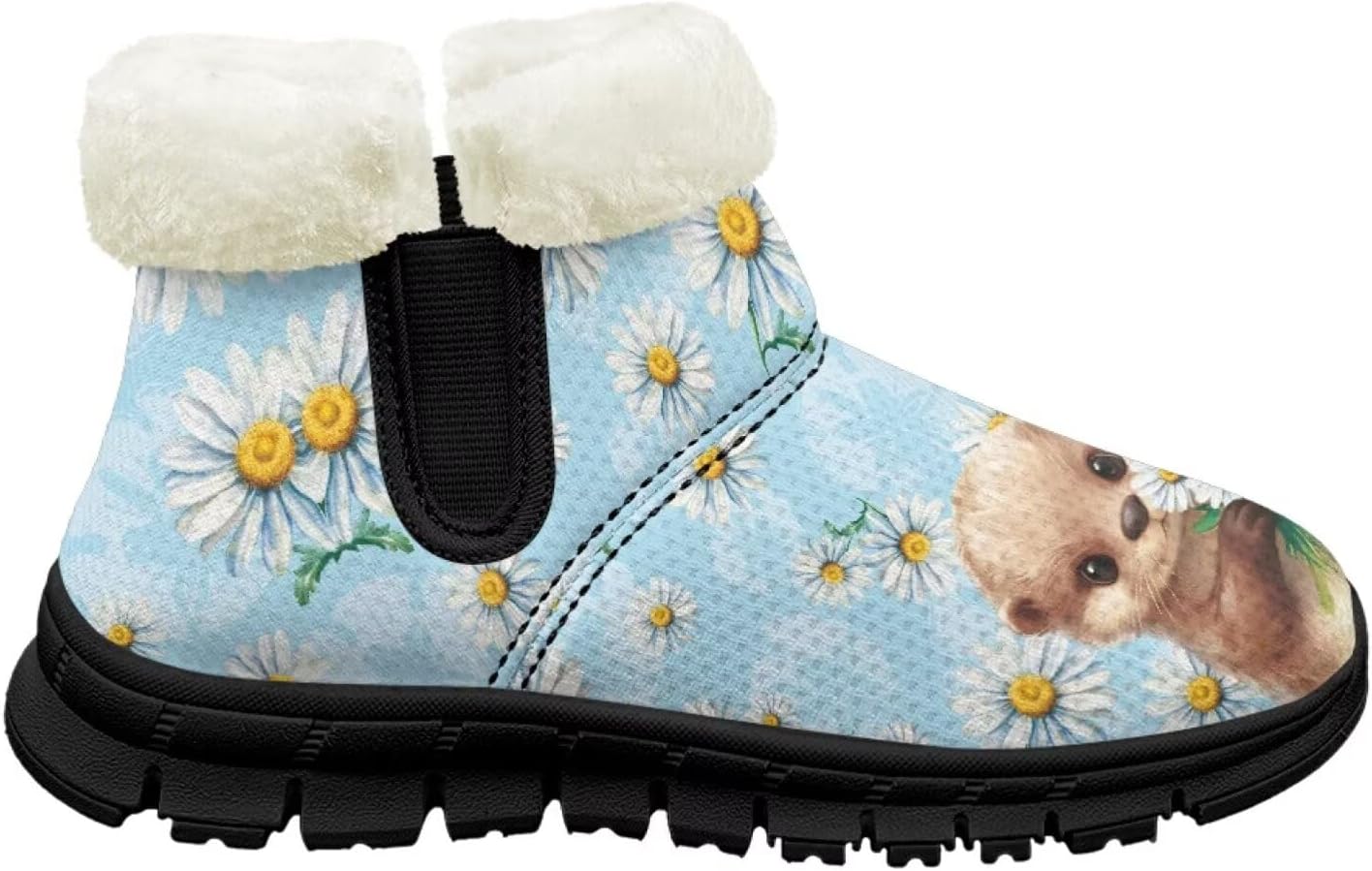 Ботинки на щиколотке для девочек с меховой подкладкой, теплые зимние нескользящие ботинки для вечеринок и праздников Pointodoor, Otter Daisy Print
Ботинки на щиколотке для девочек с меховой подкладкой, теплые зимние нескользящие ботинки для вечеринок и праздников Pointodoor, Otter Daisy Print