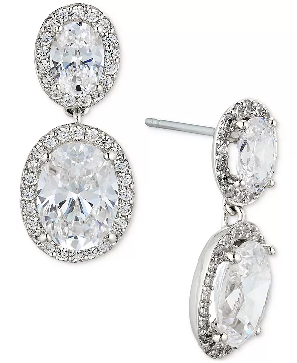 Серьги-Подвески с овальным ореолом из кубического циркония Eliot Danori, silver
Серьги-Подвески с овальным ореолом из кубического циркония Eliot Danori, silver