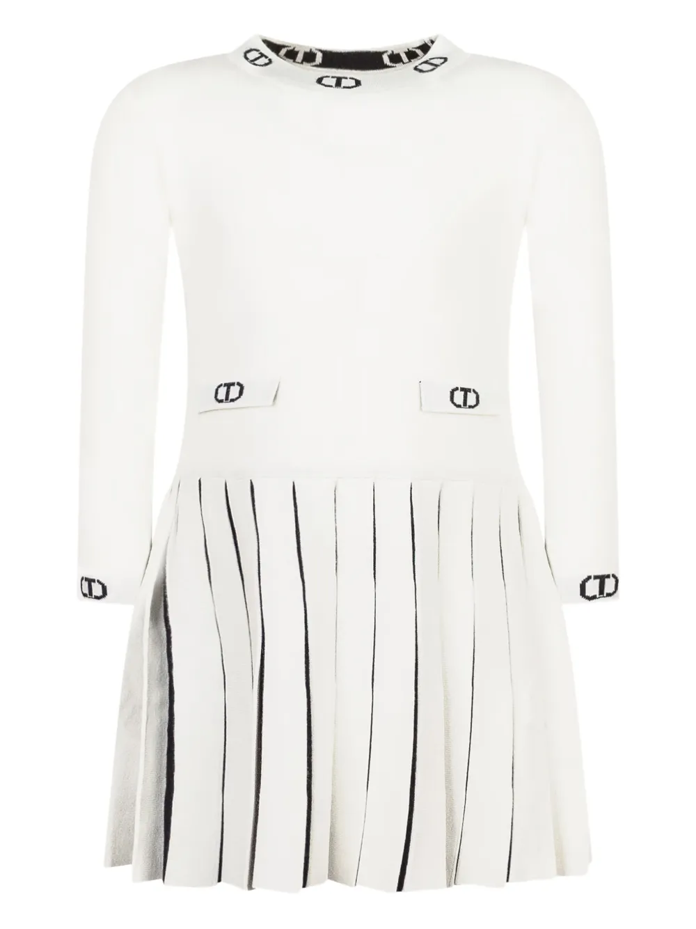 Платье с логотипом и плиссировкой Twinset Kids, белый
Платье с логотипом и плиссировкой Twinset Kids, белый