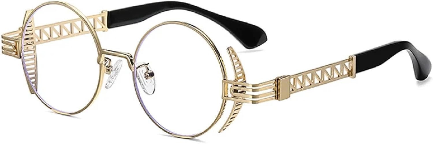 Ретро круглые панк-солнцезащитные очки для женщин, модные, с прозрачными линзами, защита от УФ-излучения UV400, для мужчин, уникальные, с полой металлической оправой TVTBBVV, Golden Clear
Ретро круглые панк-солнцезащитные очки для женщин, модные, с прозрачными линзами, защита от УФ-излучения UV400, для мужчин, уникальные, с полой металлической оправой TVTBBVV, Golden Clear