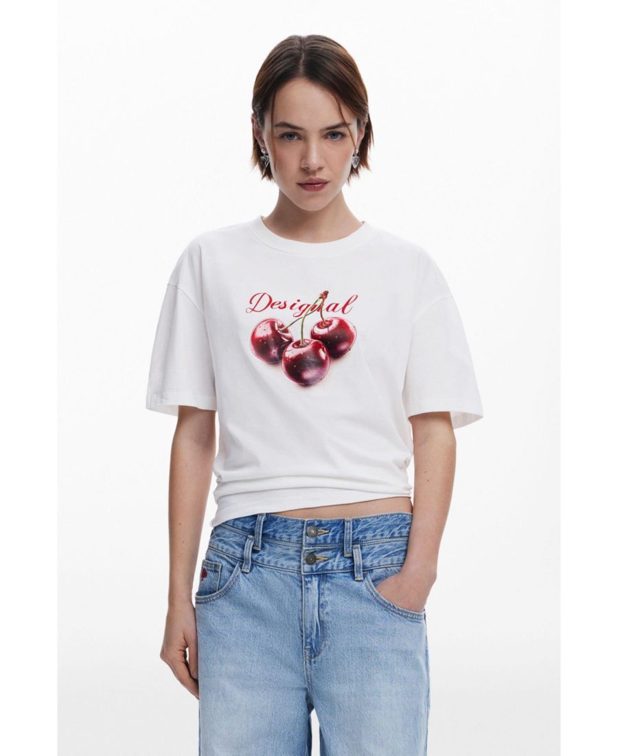 Женская футболка с логотипом Cherry Desigual, White
Женская футболка с логотипом Cherry Desigual, White