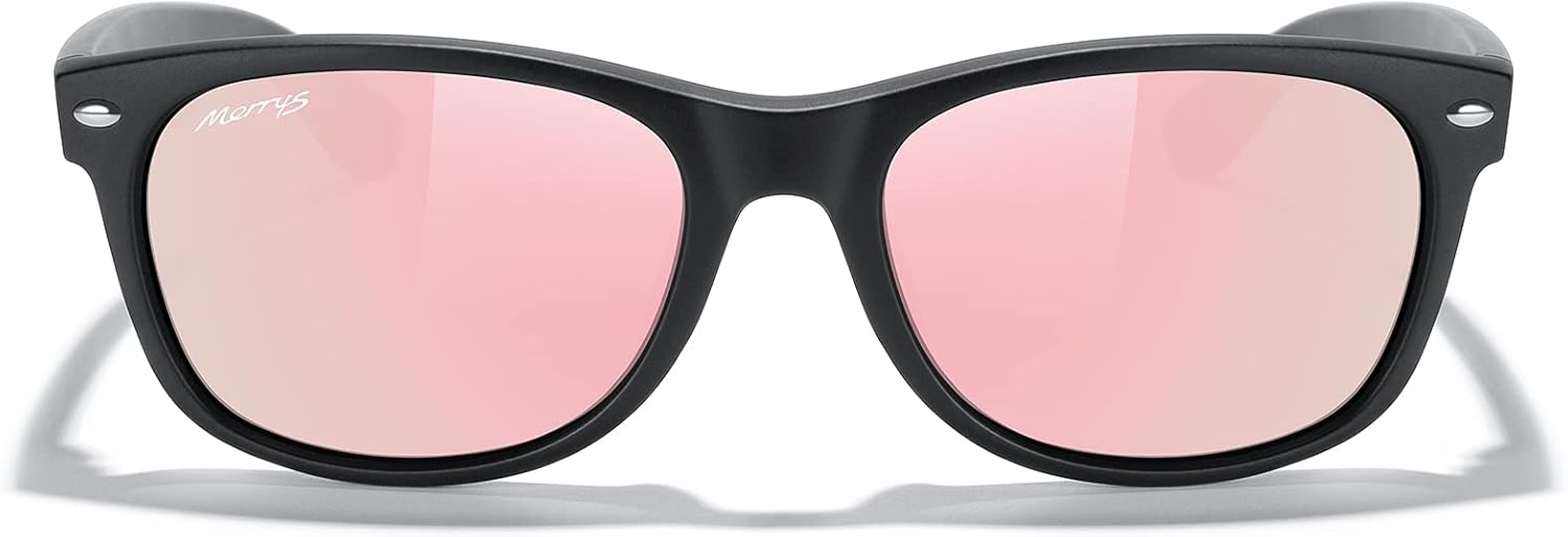 Солнцезащитные очки MERRY'S Polarized Unisex Shades для мужчин и женщин, винтажные поляризованные солнцезащитные очки с зеркальными линзами, Matte Black Frame/Pink Mirror Lens
Солнцезащитные очки MERRY'S Polarized Unisex Shades для мужчин и женщин, винтажные поляризованные солнцезащитные очки с зеркальными линзами, Matte Black Frame/Pink Mirror Lens