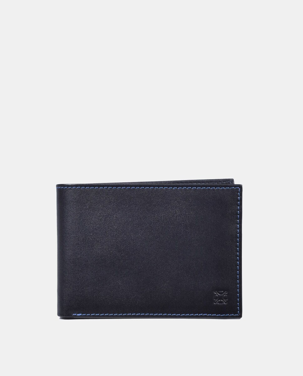 Черный кожаный кошелек с монетницей Olimpo, черный
Черный кожаный кошелек с монетницей Olimpo, черный